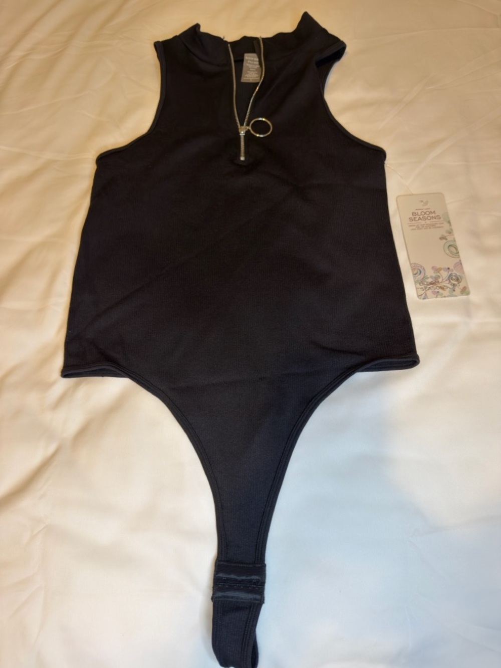 Black Bodysuit w/Zipper - Picture 6 of 9